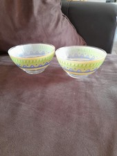 Lumiinarc  ( Arc )- Lot 2 Bols en Verre Transparents et motifs-Collection Pueblo