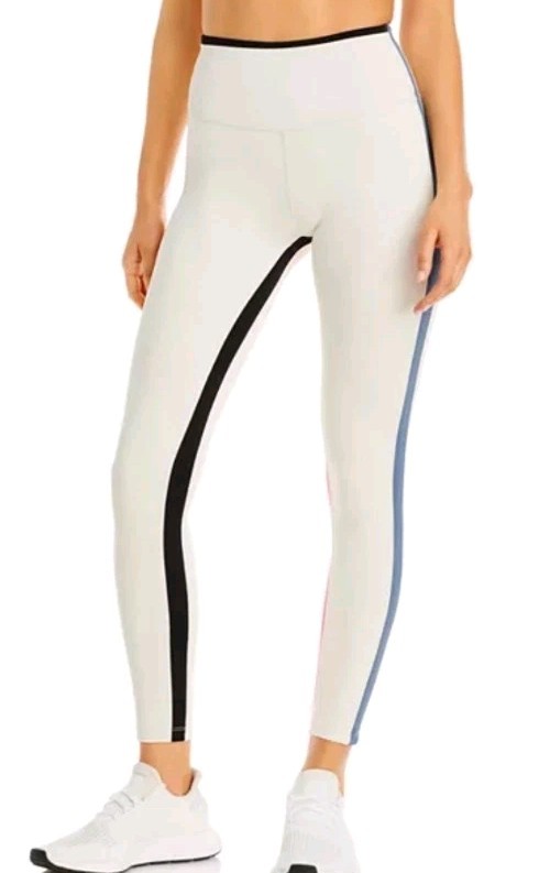 Splits59 Sam High Waist Techflex 7/8 Leggings  Vintage White/Sun Gold Sz Medium