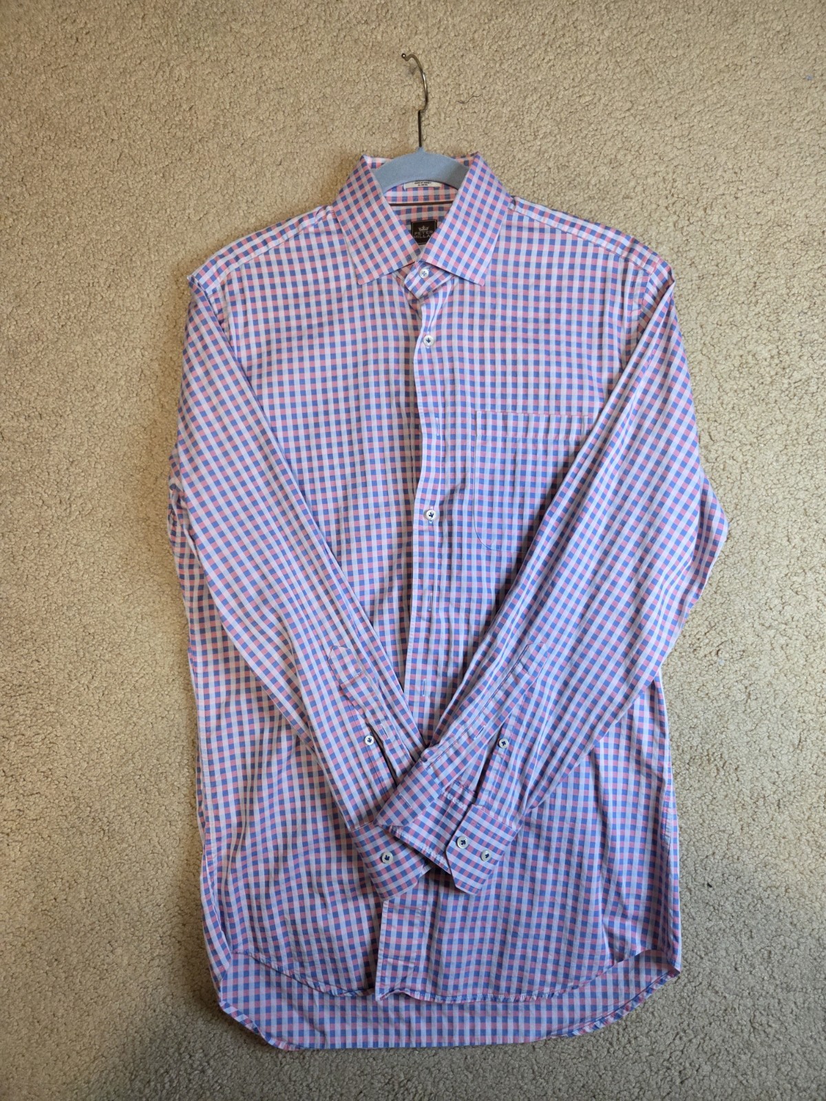 Peter Millar Pink Button Down Collared Shirt Men'… - image 2