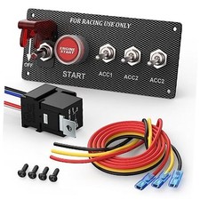 Boat Toggle Switch Panel DC 12V 30A Racing Switch 5 in 1 Ignition Switch Panel