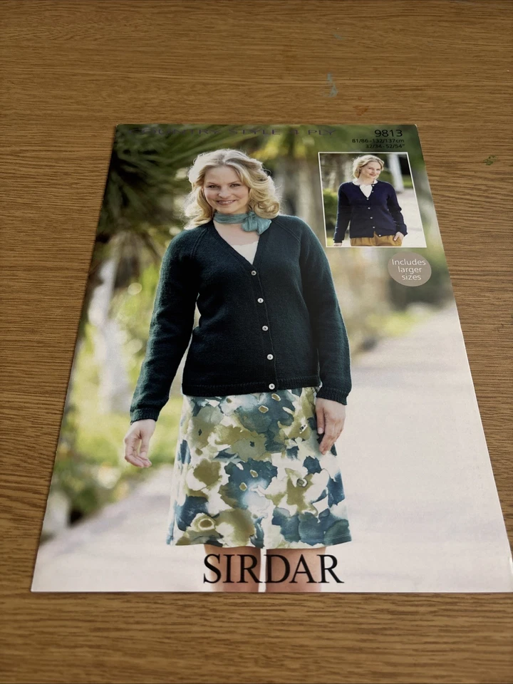Sirdar Knitting Pattern 9813. 81/86-132/137cm Woman's Cardigans - Image 3 of 4