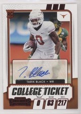 2021 Panini Contenders Draft Picks College Game Ticket Red Tarik Black Auto 0g4