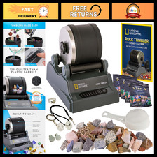 Rock Tumbler Kit for Kids Adults - STEM Geology Science, Rough Gemstones 4 G