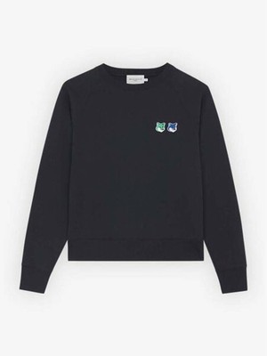 Maison Kitsune Double Monochrome Fox Head Adjusted Sweatshirt 133043019