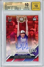 HAILEY VAN LITH Auto 24-25 Bowman U Now Red /10 #83D BGS 10 Pristine TCU MVP