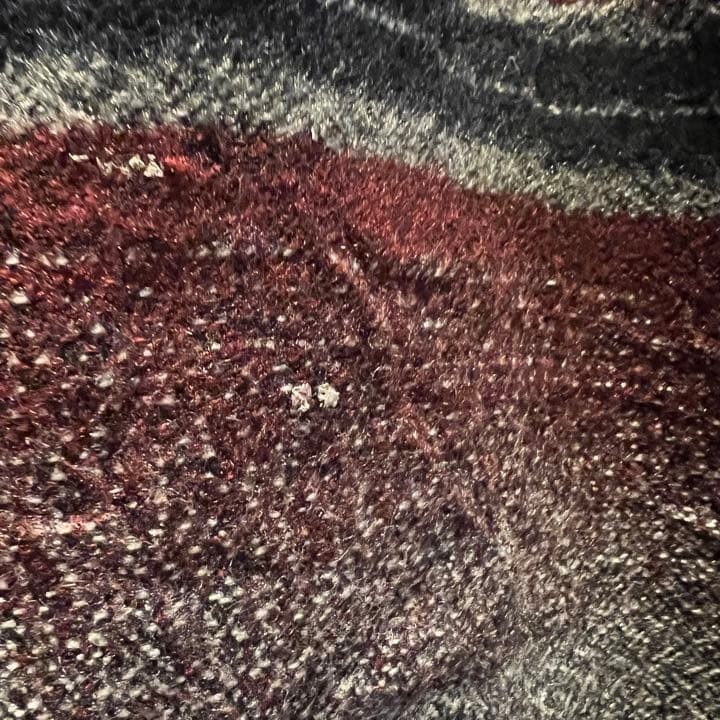 FERRE Native Pattern Boa Jacket XXL Gray Gradient… - image 8