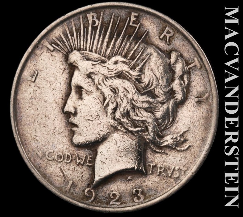 1923 Peace Dollar- Scarce Better Date- Luster- No Reserve #L7002