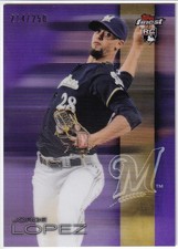 2016 Topps Finest Jorge Lopez Purple Refractor 214/250