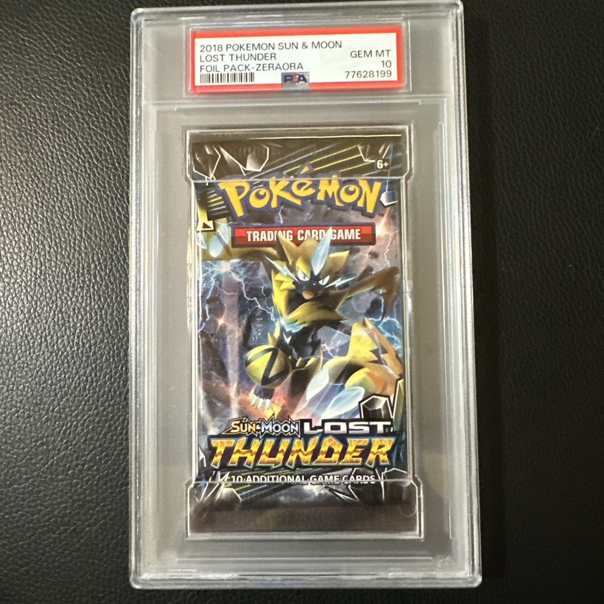 Pokemon Sun And Moon Lost Thunder Booster Pack PSA 10 Zeraora Art