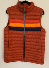Cotopaxi Mens Fuego Down Puffer Vest Size S Color Block Adventure Ethical $185