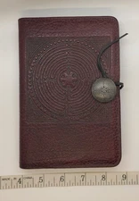 Vintage Oberon Design Leather Journal Notebook Small 7"x4.5" Labyrinth Rare