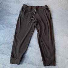 Marc New York Andrew Marc Black Ribbed Drawstring Joggers/Sweatpants 2XL