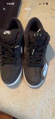 Nike SB Dunk Low Pro Black/White/Gum Men's Size 12 Suede Leather Sneakers