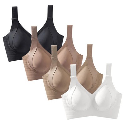 Full Cup Bra Women's High Support Wireless Large Bust Comfort Everyday Bras