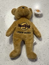 Hard Rock Cafe Cayman Islands Beanie Bear Isaac Beara 8” Tall Light Brown