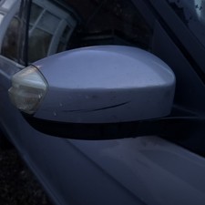 FORD S-MAX 10-15 O/S WING MIRROR  POWER FOLD FROZEN WHITE