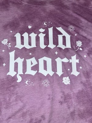 Torrid T-shirt Size 2 Classic Fit Wild Heart Tie Dye Dark Pink Tee