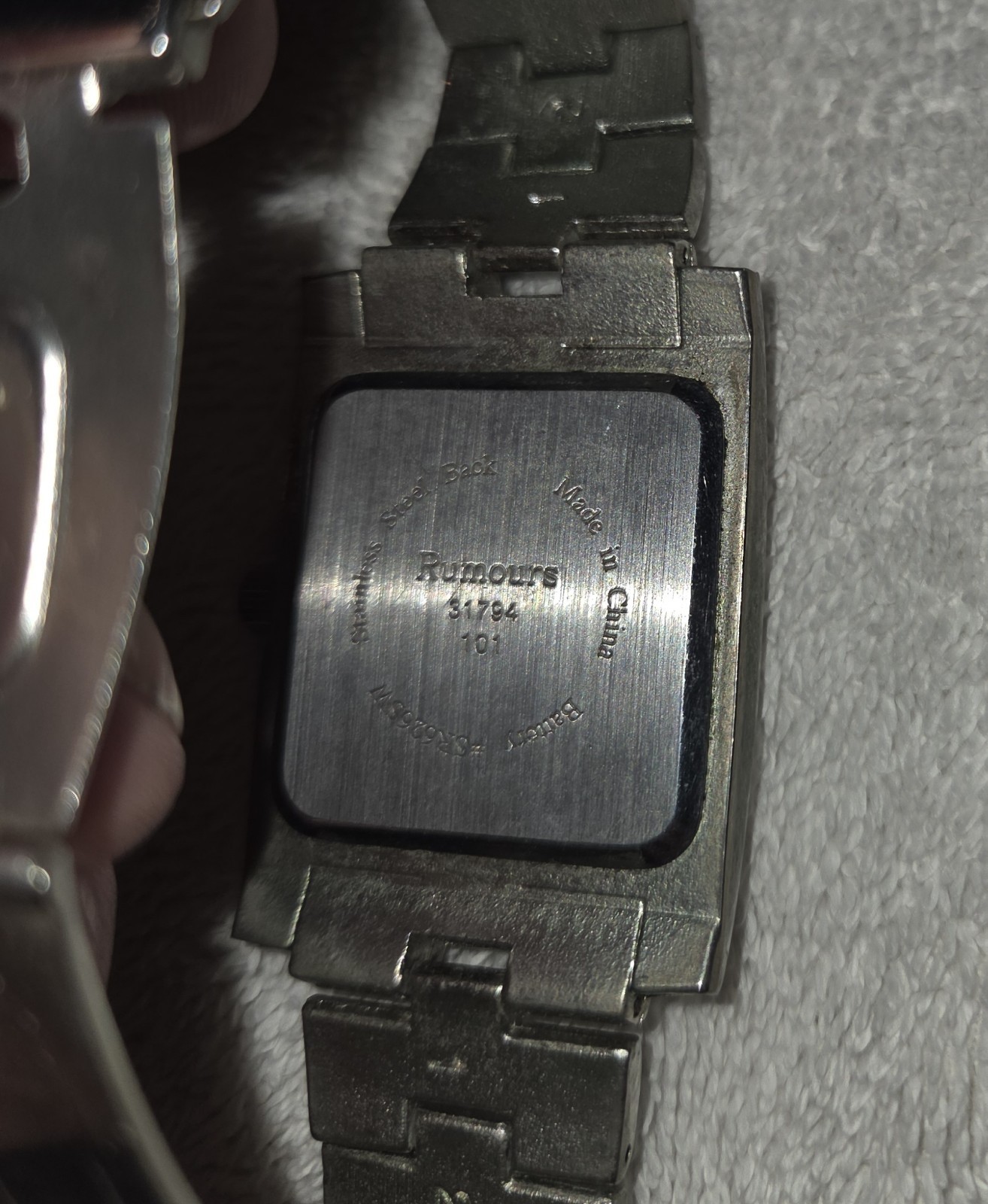 Rumours Rectangular Silver-Tone Quartz Watch – St… - image 4