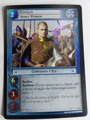 LOTR TCG Return of the King LEGOLAS NIMBLE WARRIOR 7C26 FOIL MP