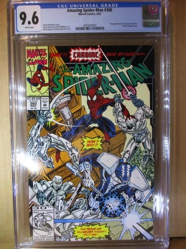 Amazing Spider-Man 360 CGC 9.6 First Carnage 1992 Marvel Comics NM+ Mark Bagley