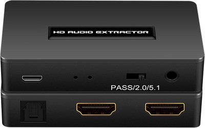 HDMI Audio Extractor Splitter Hdmi to Hdmi 3.5Mm Audio Adapter Converter with Sp