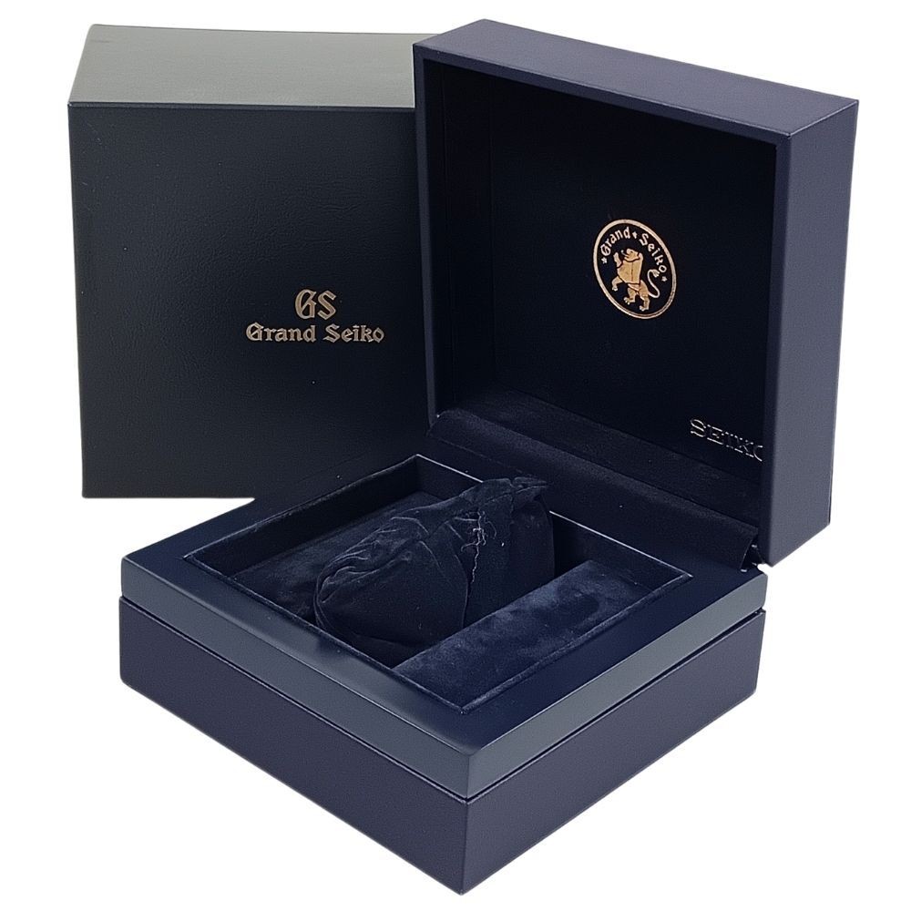 Grand Seiko ウィンドウ付き収納ボックス Grand Seiko Watch Box Navy Genuine Used Case Large Collectible