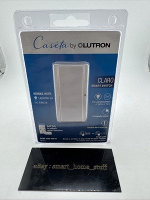 Lutron Claro Smart Switch for Caseta, On/Off Control of Lights/Fans Amp/Neutral