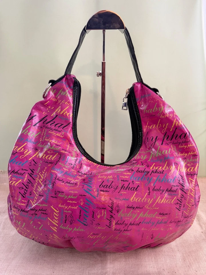 Vintage Baby Phat Pink Logo Hobo Shoulder Bag - Image 2 of 4