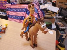 Vintage Toy Story 7 Galloping Bullseye and Woody- 1996 Disney Pixar mattel