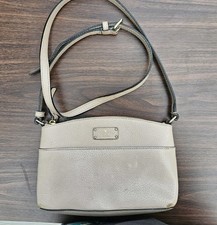 Kate Spade New York Beige Pebbled Leather Crossbody Shoulder Bag Purse