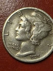 1923 P Mercury SILVER  Dime - XF/AU Details 4 O' Clock 3 mm Nick  GREAT LUSTER !