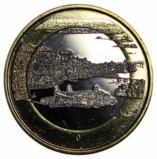 2018 FINLANDIA 5 Euro Panorami Castello Olavinlinna E Lago MF136048