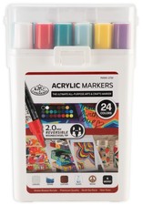 Royal  Langnickel - 24pc 2MM Acrylic Paint Marker Set, Primary Colors