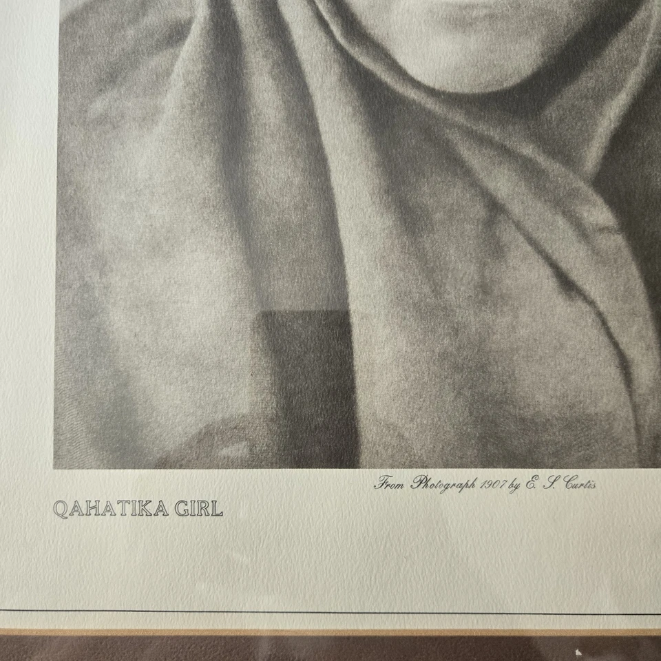 Grabado fotográfico Edward Curtis "Qahatika Girl", enmarcado - impresiones nateches Cambridge Foto 3 de 4