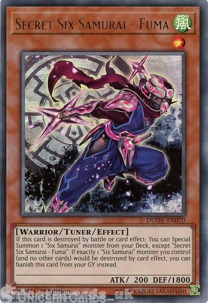 DUOV-EN070 Secret Six Samurai - Fuma Ultra Rare 1st Edition Mint YuGiOh Card