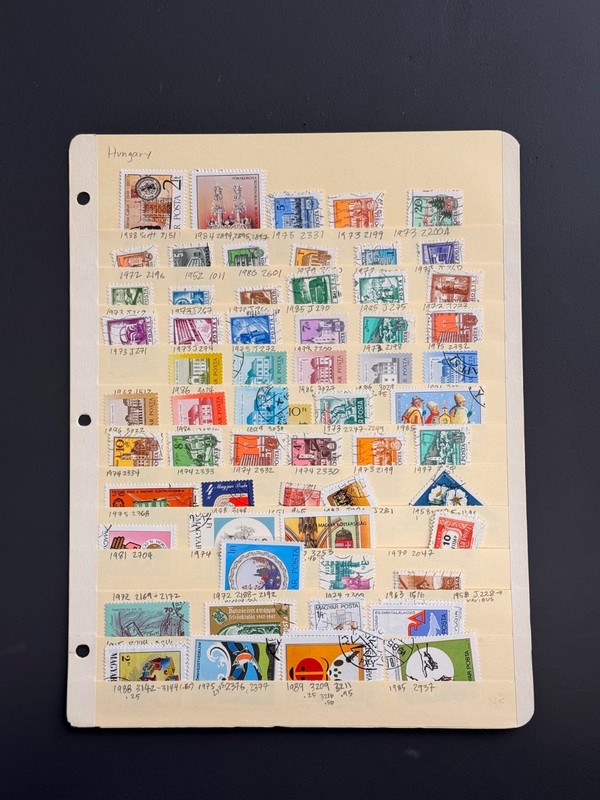 Hungary Stamp Collection on 9 Stock & Album Pages Magyar Posta Collection World