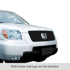 For Honda Pilot 06-08 APG 1-Pc Black 8x6 mm Horizontal Billet Main Grille