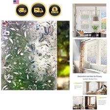 Window Film, Decorative Window Privacy Film, 3D Stained Glass Window Sticker,...