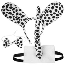 Dog Ears and Tail Set Headband Bow Tie for Large Dogs Animal Hairbands Collar