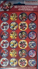 96 Transformers Stickers 4 Sheets Party Favors Teacher School Water Bottle