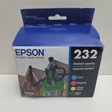 NEW GENUINE - EPSON 232 COMBO INK CARTRIDGES - T232120-BCS Sealed Ugly Box 2027
