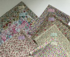 COTTON FABRIC . Remnants. Ditsy Florals. Pinks. Liberty, Timeless Treasures etc