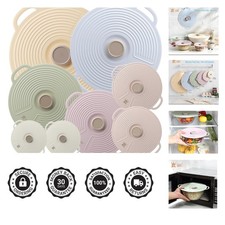 Luxury Silicone Bowl Lids: 8 Pack in 6 Sizes,...