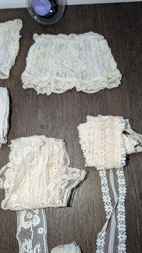 Vintage Lace Lot Wristlets White Cream Off White Lot - Picture 8 of 15