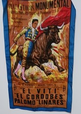 Vintage Spain Bullfighting Matador Rayon Bann...