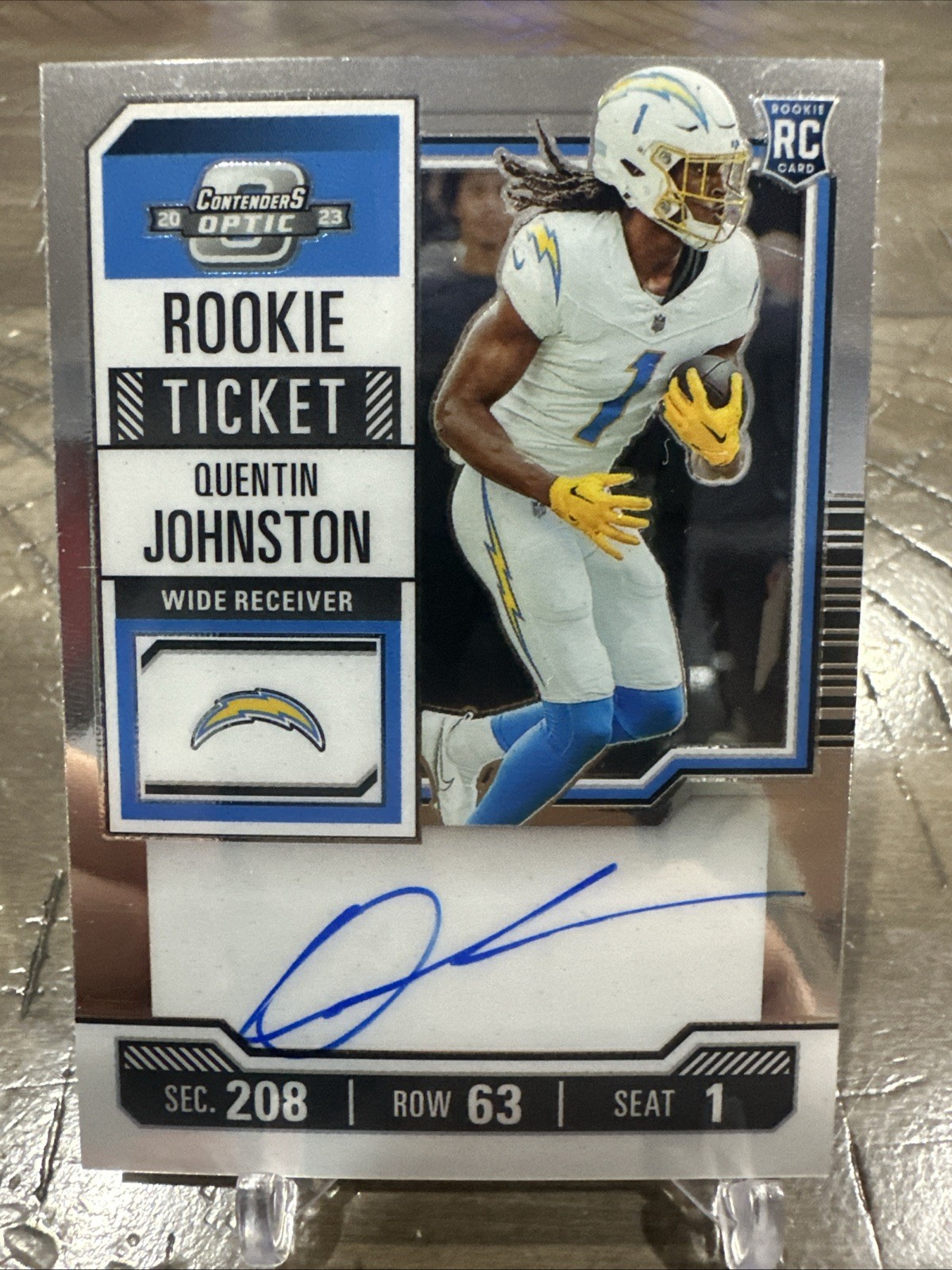 2023 Quentin Johnston Rookie Ticket Optic Contenders Auto