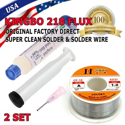 2 Set 63/37 Tin Rosin Core Solder Wire Flux  For Electrical Soldering Sn60 1.0mm