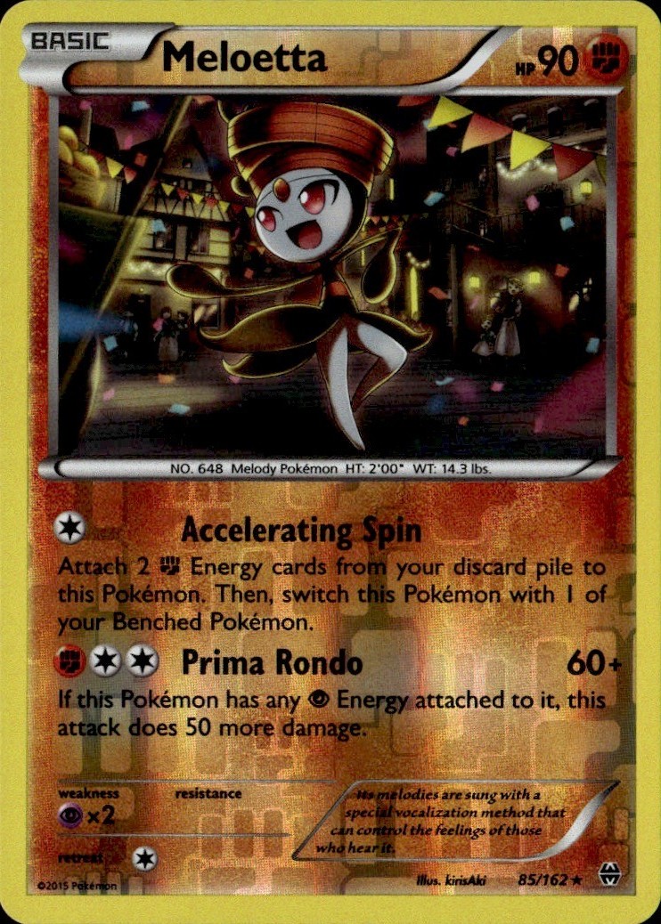 Meloetta Reverse Holo Holo Rare BKT XY - BREAKthrough 85/162 LP