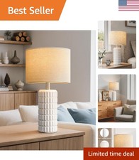 23" Modern Ceramic Table Lamps - Table Lamps for Living Room, Farmhouse Bedsi...
