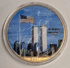 2001 Colorized Toned American Silver Eagle 1 oz .999 Fine ~ 9/11 ASE